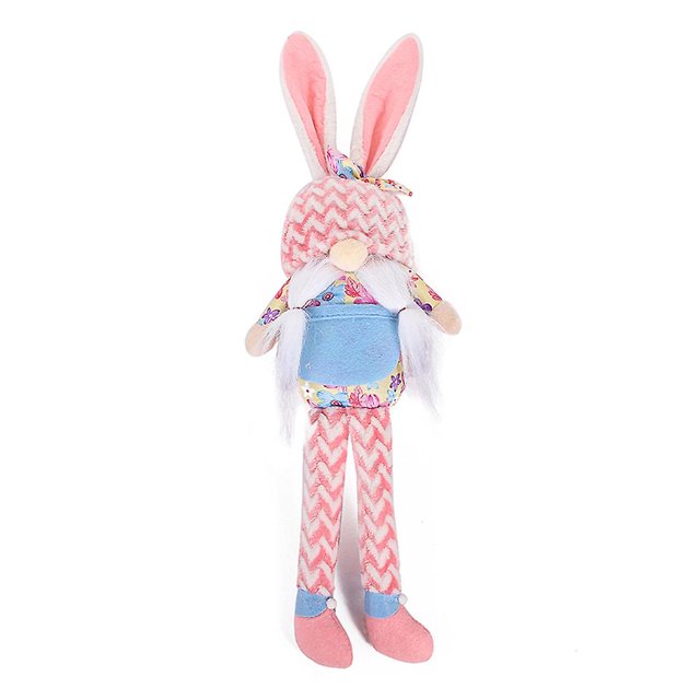 Pascua Conejito de patas largas Gnomo Conejo hecho a mano Juguetes de peluche para adornos de muñecas Primavera Niños Regalos de Pascua Fiesta en casa Decoración del hogar
