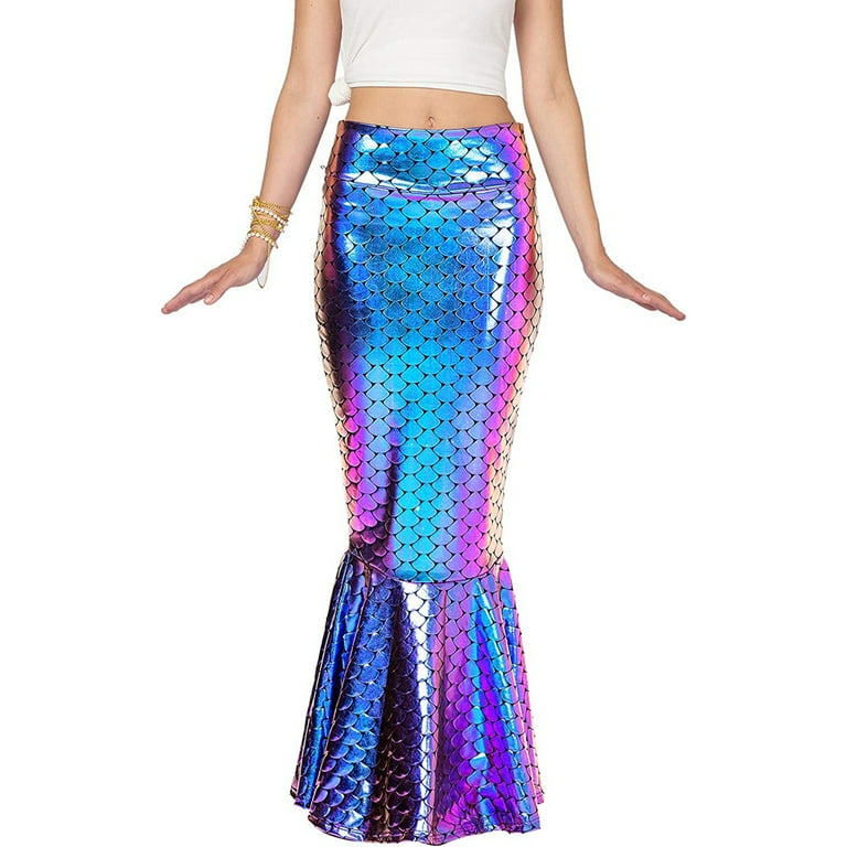 Holographic mermaid skirt sale