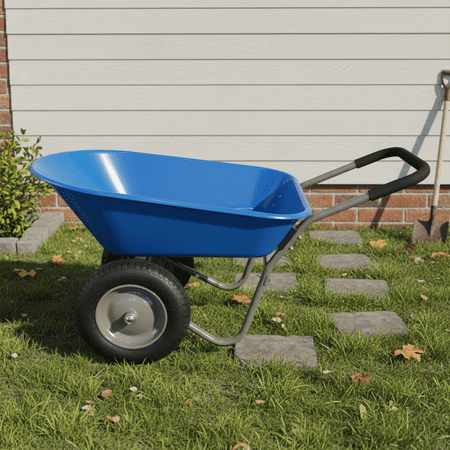 Homy Casa 2 Wheel Garden Cart with Noise Reduction Tires, for Garage & Courtyard Wheelbarrow