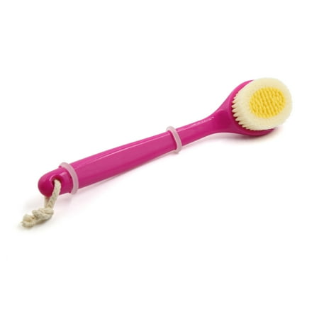 Bristle Long Handle Brush Rose Red Bristle Anti Slip 13.4