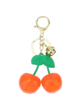 Cute?Keychain, Cherry?Keychain Rhinestones Cute Fashion Cherry Shape?? With  Key Rings For Birthday For Handbag?Decor? For Anniversary Pink 