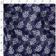 thumbnail image 3 of Soimoi Minky Blue Fabric By the Yard - 56 Inch Wide - Leaves Pattern Fabric - Botanical and Elegant Designs for Various Uses Printed Fabric, 3 of 6