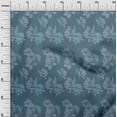 thumbnail image 2 of oneOone Cotton Flex Teal Blue Fabric Florals Sewing Fabric By The Yard Printed Diy Clothing Sewing Supplies 40 Inch Wide-9ST, 2 of 4