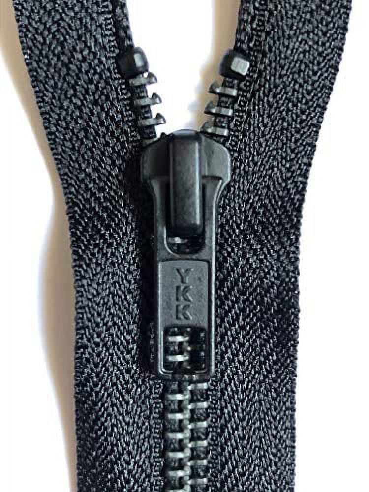 YKK Open End Zip - Black Metal Tooth/Finish - Heavy Duty - Hd-3-6