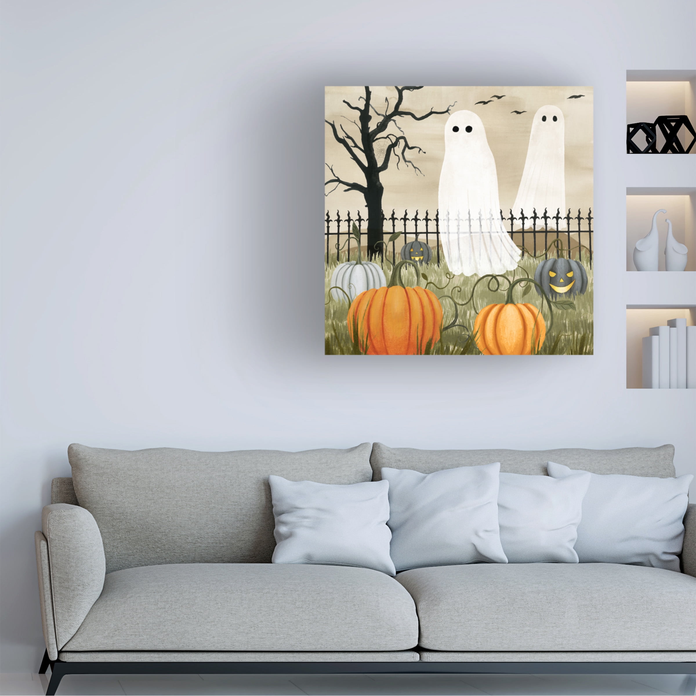 Grace Popp 'Haunted Pumpkin Patch I' Canvas Art