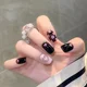 thumbnail image 2 of Heallor-esmalte de uñas de Gel Floral, 24 piezas, rojo vino, manicura permanente, usable, uso repetido, 2 of 5