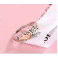 thumbnail image 3 of Unisex Ring Two Color Plated Zircon Inlaid Geometric Copper Base Platinum Plated Durable Jewelry Style Europe Fashion, 3 of 7