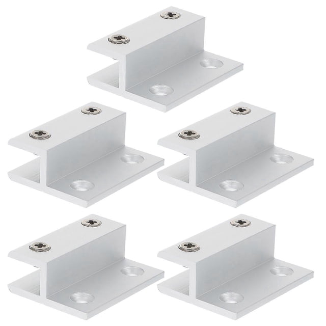 5pcs Glass Shelf Bracket Rectangular Glass Shelf Bracket 2-hole Tile Shelf Clip