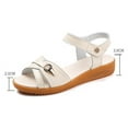 thumbnail image 2 of Summer flat bottom women's sandals comfortable soft bottom pasted closed cowhide sandals, 2 of 9