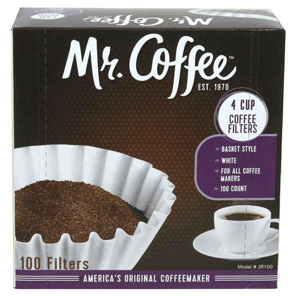 Mr. Coffee 4 Cup Basket Coffee Filters 100 Count