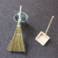 thumbnail image 3 of Mini Broom Dustpan Bucket Simulation Household Model Decor Toy Set for Dollhouse, 3 of 8