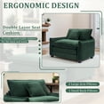 thumbnail image 5 of Oversized Armchair, Gexpusm Wide Modern Chairs for Living Room & Bedroom Modern Lounge Chair, Upholstered Reading Chair, Comfy Living Room Chair, Green, 5 of 6