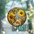 thumbnail image 5 of Sunflower Glass Suncatcher, Sunflower Stained Glass Hanging, Flower Garden Gift Home Decor, Birthday Gift, Window Hanging, Mother's Day Gift, 5 of 5