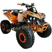 125cc ATV Quad Youth Utility Style ATV 125cc Fully Automatic w Reverse Double LED Headlights Gas ATV 4 Wheeler ATVs Quads Big 19/ 18