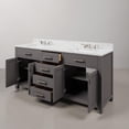 thumbnail image 6 of Water Creation Madison 72" Solid Hardwood Double Bathroom Vanity in Gray/Chrome, 6 of 7