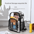 thumbnail image 3 of Mochila transparente de PVC impermeable, bolsa de almacenamiento de gran capacidad, mochila escolar para estudiantes, para hombres y mujeres, 3 of 6