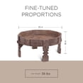 thumbnail image 5 of Maven Lane Jaya Handmade Heritage Wooden Round Coffee Table in Brown Finish, 5 of 6