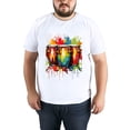 thumbnail image 4 of Summer Short Sleeve Tops Crew Neck Shirts for Men Painting (14)Plus Size Tee Shirts XS-5XL, 4 of 5