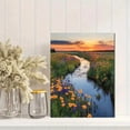 thumbnail image 2 of Qisvanset 12x16 Inch With Frame 2D Flat Wall Art Serene Wildflower Panoramic Landscape Home Wall Art, 2 of 8