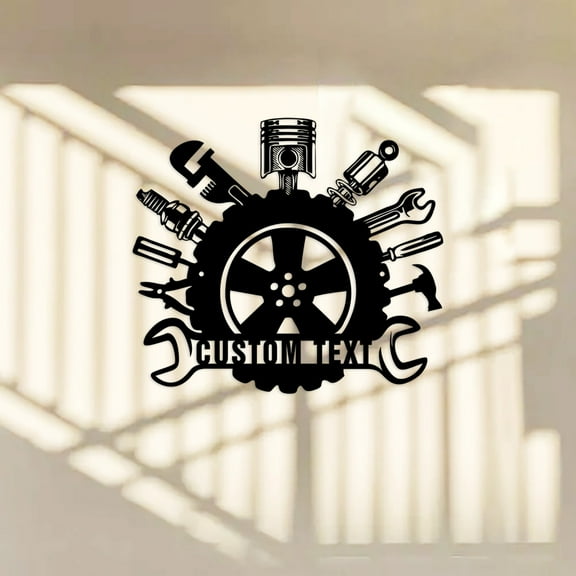 Personalized Garage Metal Sign,Custom Workshop Sign,Garage Metal Wall Sign,Garage Decor,Auto Workshop Sign