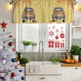 thumbnail image 6 of 2 Pack Valances for Windows, Fall Truck Window Valances for Living Room/Bedroom/Bathroom, Thanksgiving Tree Maple Leaf Pumpkins Retro Light Filtering Kitchen Curtain Valance 54"W x18" L, 6 of 9