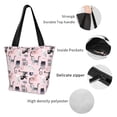 thumbnail image 4 of Fotbe Cat Bolsa de Playa con Estampado, Bolsa de Hombro, Bolsa de Mano Espaciosa, Bolsa de Viaje Ligera, Bolsa de Compras Versátil, 4 of 6