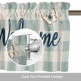 thumbnail image 6 of Blue Truck Spring Floral Kitchen Curtain Valances for Windows Farmhouse Short Curtains, Teal Plaid Butterflies Vintage Rod Pocket Valance Curtain for Bedroom Cafe Living Room 42"x12", 6 of 8