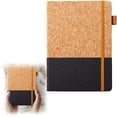 thumbnail image 2 of Cork & Linen Hardcover Notebook, 5.7X8.46inch Journal with Elastic Band, Lined Notebook with Pen Holder, Minimalist Notebook for Writing, Journaling, Work and Daily Planning, 2 of 5