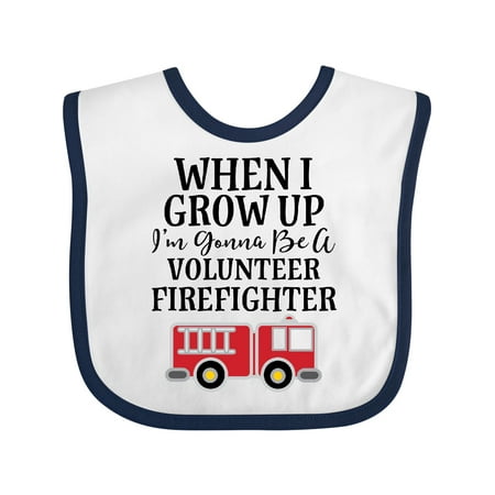 

Inktastic Firefighter Volunteer Fireman Boys Baby Bib