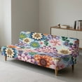 thumbnail image 2 of Yuyamidu Mandala Futon Cover Armless Sofa Covers Soft Futon Mattress Cover with Elastic Edge Easy to Install Rv Jackknife Sofa Covers Gift for Holiday, 2 of 8