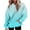 Light Blue, variant on Women Fall and Winter Gradient Print Hooded Sweatshirt Long Top Long Sleeved Pocket Blue