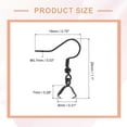 thumbnail image 2 of Uxcell 40 Paquete Ganchos de Aretes de Acero Inoxidable, Alambres de Oreja Ganchos de Pescado Ganchos Franceses de Aretes con Cierre de Pinza Hallazgos de Aretes para Hacer Joyería DIY, Negro, 2 of 7
