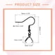 thumbnail image 2 of Uxcell 40 Paquete Ganchos de Aretes de Acero Inoxidable, Alambres de Oreja Ganchos de Pescado Ganchos Franceses de Aretes con Cierre de Pinza Hallazgos de Aretes para Hacer Joyería DIY, Negro, 2 of 7