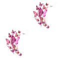 thumbnail image 2 of Justharion 12pcs / Set Multicolore Double Couche 3D Papillons Autocollants Muraux Décoration Murale PVC Papillons Réfrigérateur Autocollants Rose Rouge 2Set, 2 of 6