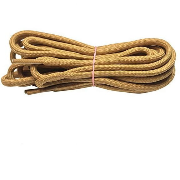 2 Pairs Brown Round Boot Laces Shoelaces for Hiking Work Safety Boots Shoes Men Women Adults 36 39 40 48 54 60 63 72 Inches