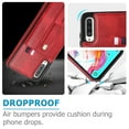thumbnail image 4 of for Samsung Galaxy A70 Case Wallet with Slide Credit Card Holder, Flip Premium PU Leather Hidden Kickstand Classic Retro Heavy Duty Protective Cover for Samsung Galaxy A70,Red, 4 of 9
