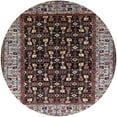 thumbnail image 1 of Ahgly Company Indoor Round Mid-Century Modern Red Oriental Area Rugs, 3' Round, 1 of 6