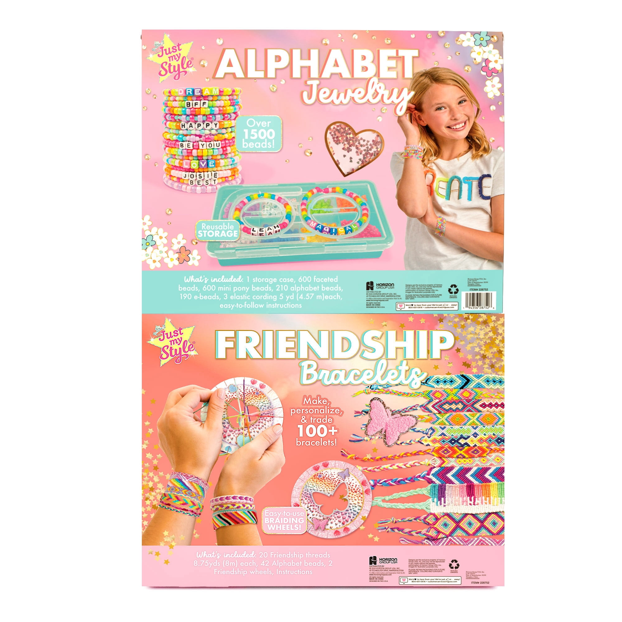 Just My Style 2-in-1 Alphabet Jewelry & Friendship Bracelets