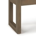 thumbnail image 2 of Milltown 27 inch Wide Solid Wood Contemporary Footstool Small Ottoman Bench in Ebony, 2 of 6