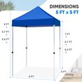 thumbnail image 4 of COOS BAY 5 Ft. W x 5 Ft. D Steel Outdoor Portable Canopy Tent, 4 of 9