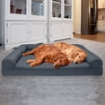 thumbnail image 3 of Furhaven Cama ortopédica para perros grandes con refuerzos extraíbles y funda lavable, para perros de hasta 125 libras - Sofá acolchado - Gris hierro, Jumbo Plus/XXL, 3 of 5