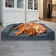 thumbnail image 3 of Furhaven Cama ortopédica para perros grandes con refuerzos extraíbles y funda lavable, para perros de hasta 125 libras - Sofá acolchado - Gris hierro, Jumbo Plus/XXL, 3 of 5
