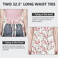 thumbnail image 6 of Pioneer Flower Floral Print Pattern Apron-Garden Aprons for Women with Pockets-Cotton Linen Waterproof Kitchen Cooking Gardening Aprons Adjustable for Kitchen,Cooking,BBQ and Salon 33x27 Inch, 6 of 7