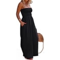 thumbnail image 3 of Strapless Women's Sleeveless Jumpsuit Summer Casual Loose Jumpsuit Women's with Pockets Jumpsuit, 3 of 3
