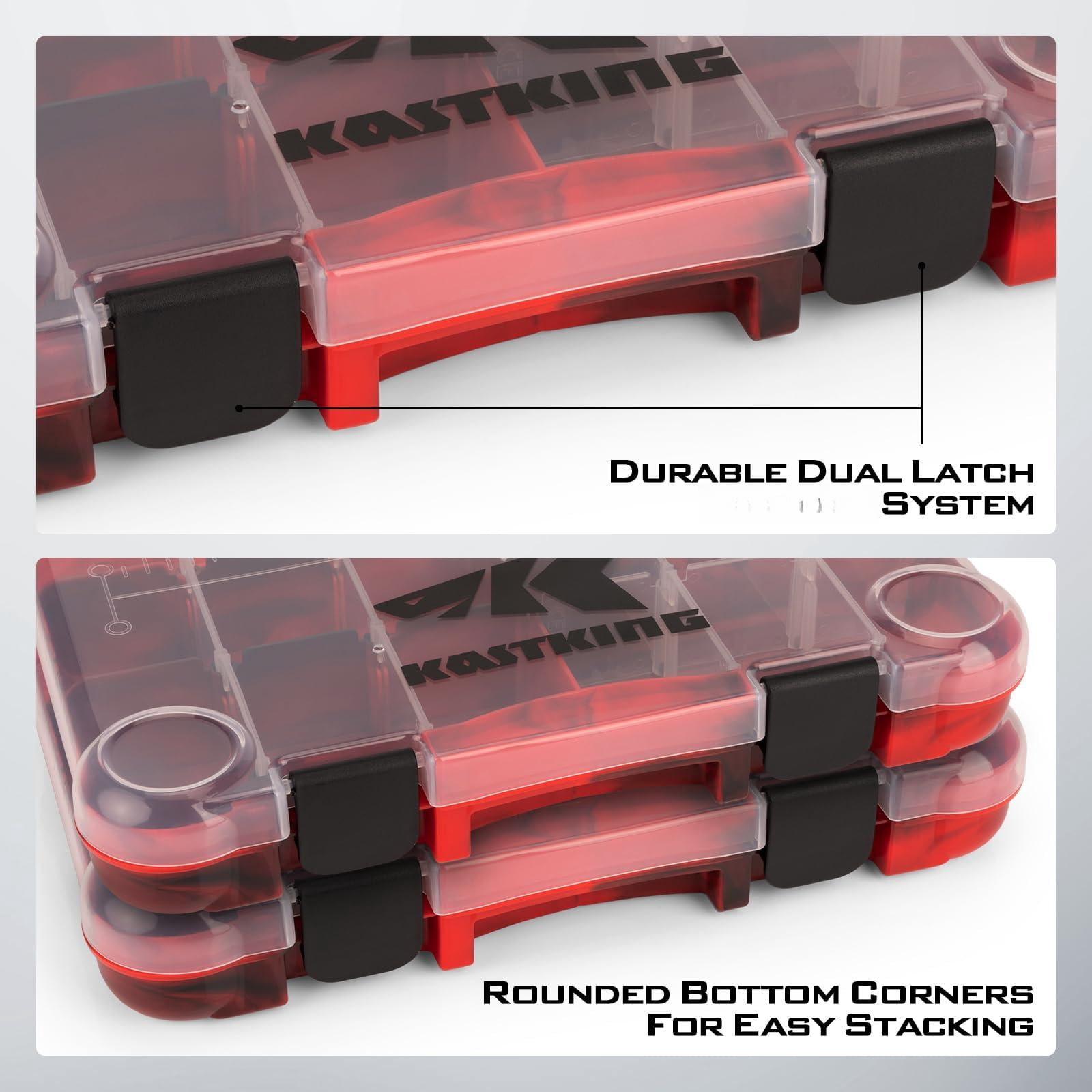 Tackle Boxes  Plastic Box Storage Organizer With Removable Dividers - Fishing 2 Packs /4 Trays Parts