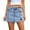 Blue, variant on Women's High Waisted Denim Skort Casual Stretch Side Split Summer Skirt Shorts