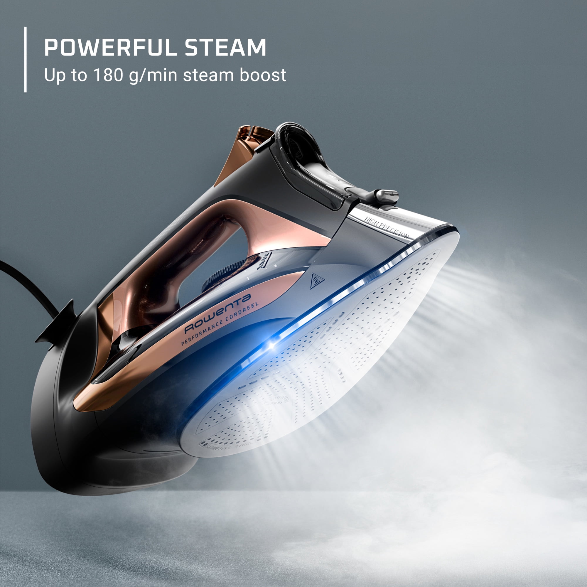 (2 pack) Performance Cordreel Steam Iron, Powerful Steam & Retractable Cord