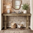 thumbnail image 4 of Tribesigns 63-Inch Solid Wood Console Table, Farmhouse Narrow Entryway Table with X-Shaped Legs for Living Room, Hallway, or Foyer, 4 of 8
