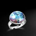 thumbnail image 5 of PhooArto Ocean Seaworld Dolphin Stainless Steel Rings for Women, Open Adjustable Ring Promise Ring Jewelry Gifts, 5 of 5