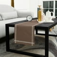 thumbnail image 5 of Brown Cotton Linen Table Runner 18 x 72 inch Pure Brown Solid Color Simple Minimalism Art Non-slip Rectangular Dining Table Decor for Wedding Party Holiday Dinner, 5 of 8